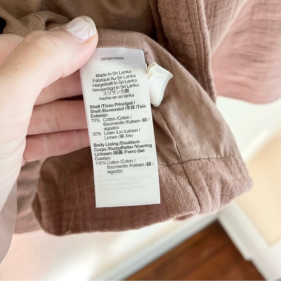 Madewell Cotton-Linen Relaxed Larsen Blazer Sz Medium Double Gauze Oversized - Picture 7 of 8